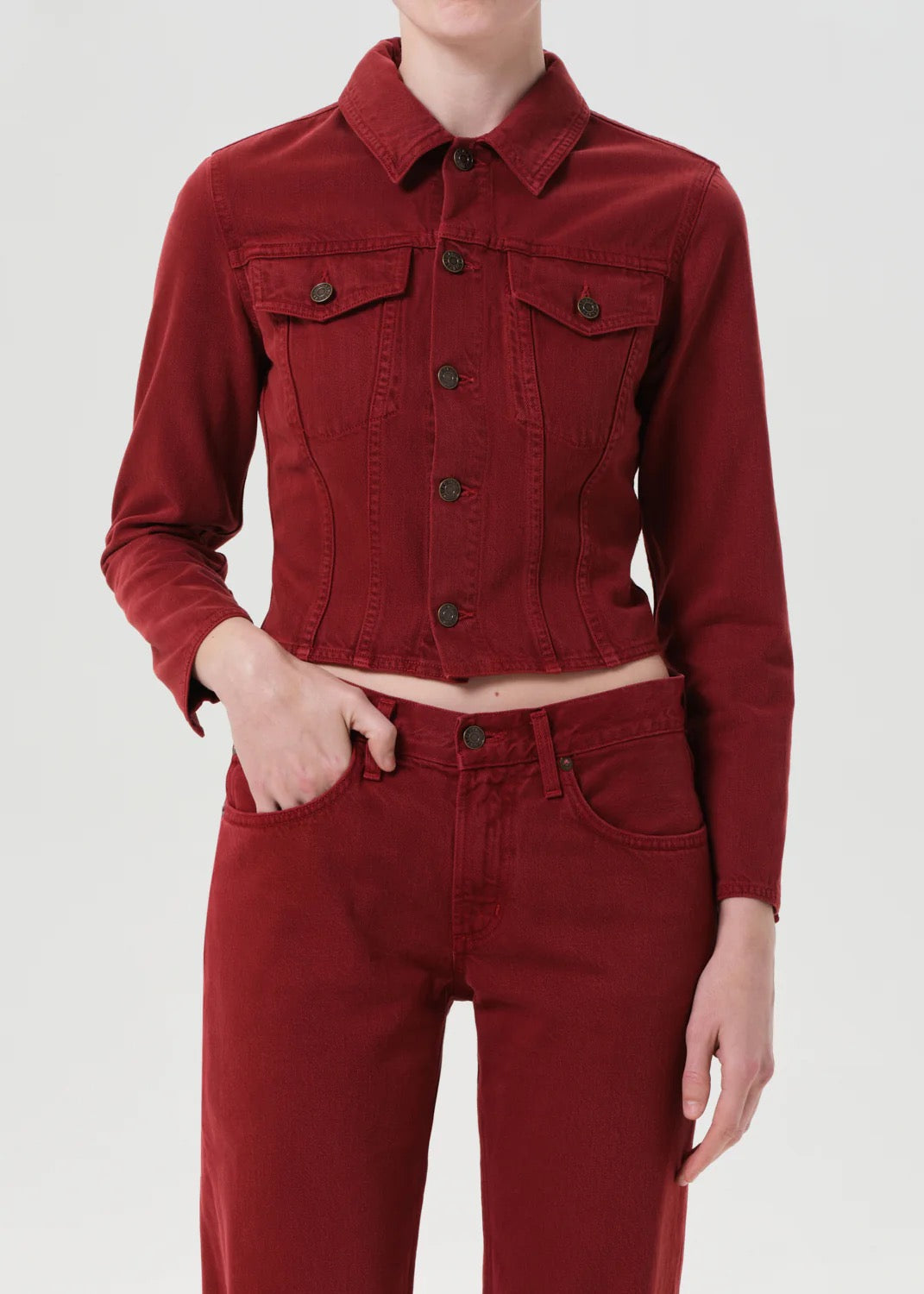 Agolde Contoured Jacket-Brick