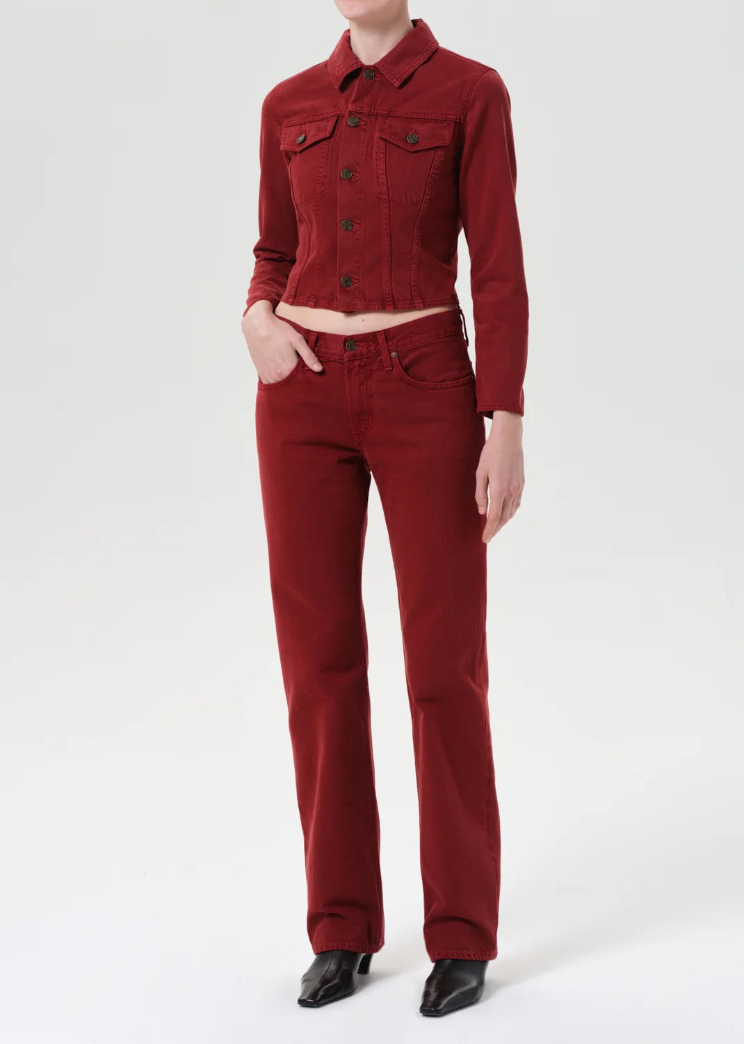 Agolde Contoured Jacket-Brick