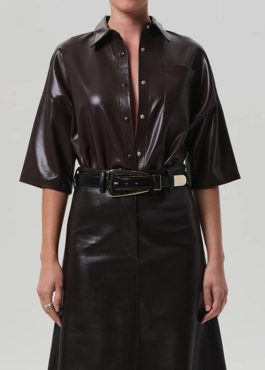Citizens Of Humanity Frances Crop Cape Button Up