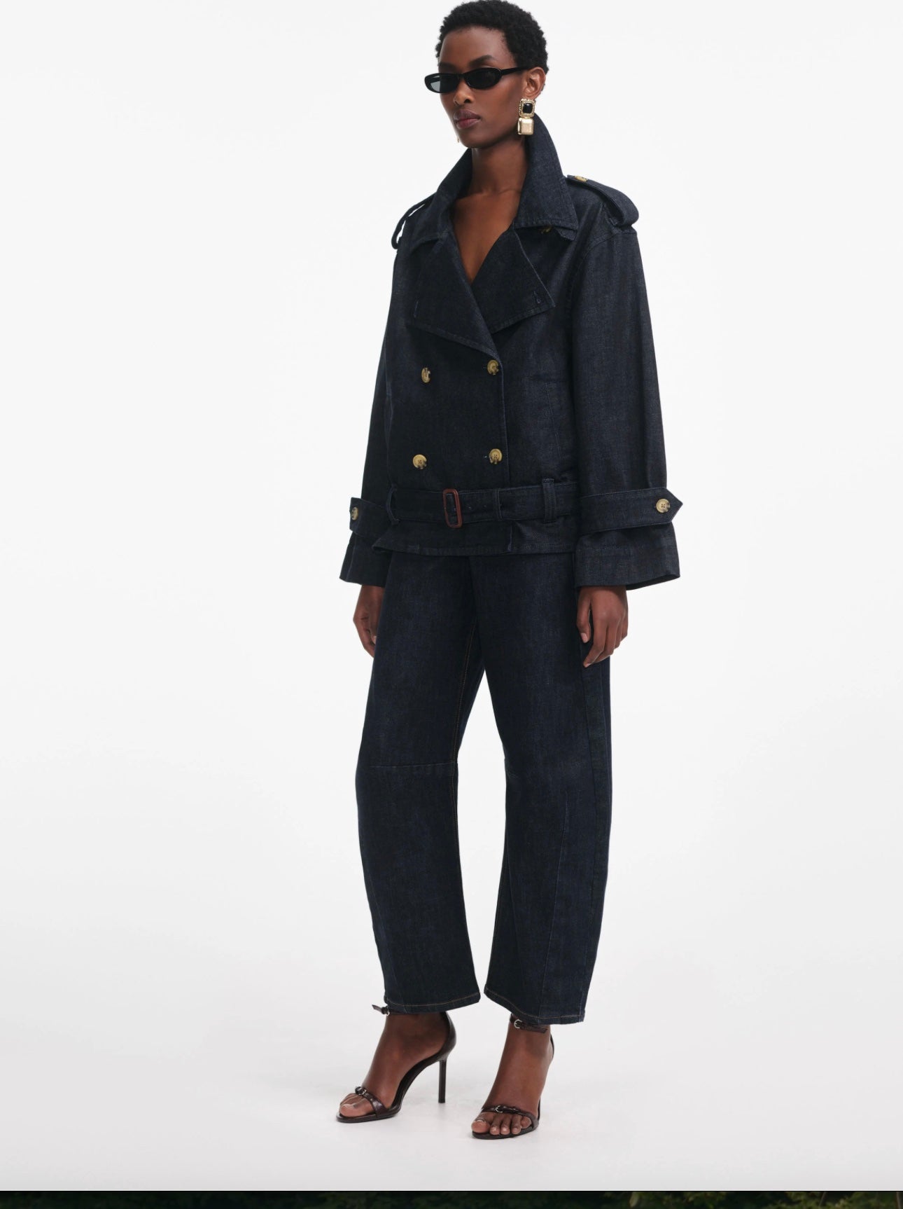 Self Portrait Denim Trench