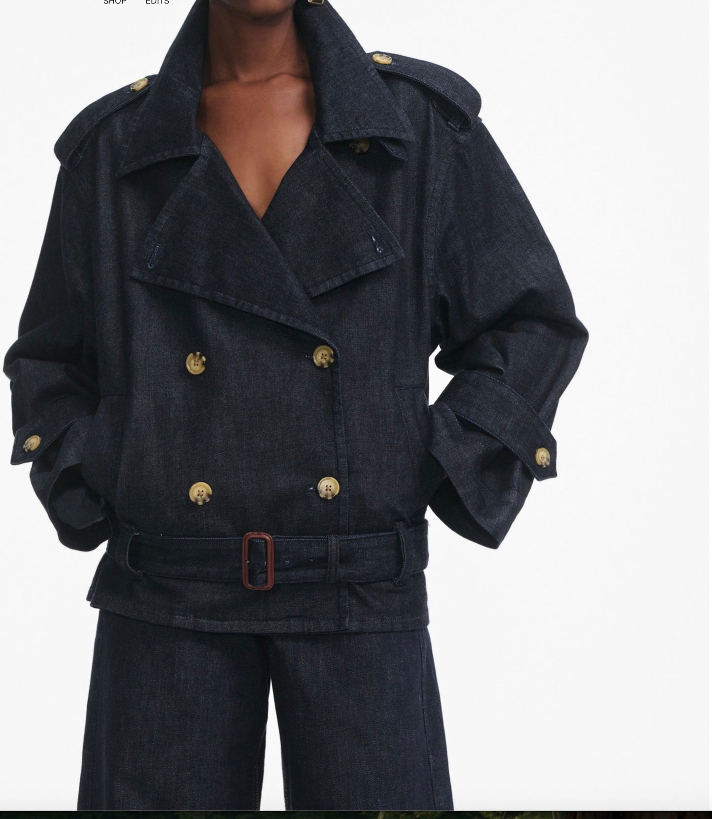 Self Portrait Denim Trench
