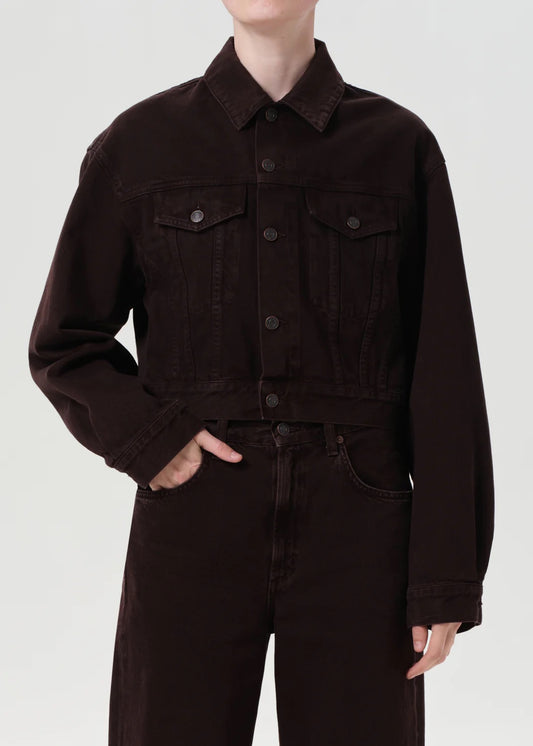 Agolde Radley Jacket In Sole Berry