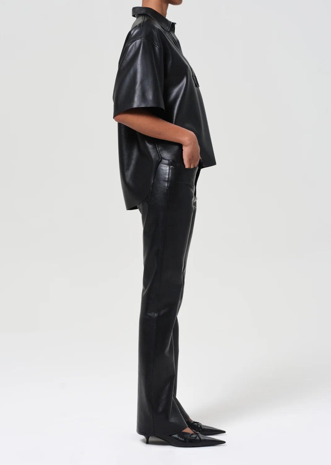 Agolde Recycled Leather Kick Boot In Detox