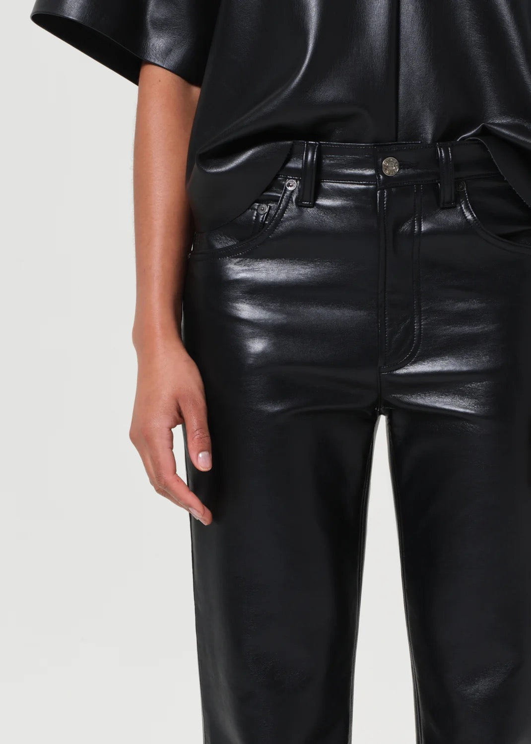 Agolde Recycled Leather Kick Boot In Detox