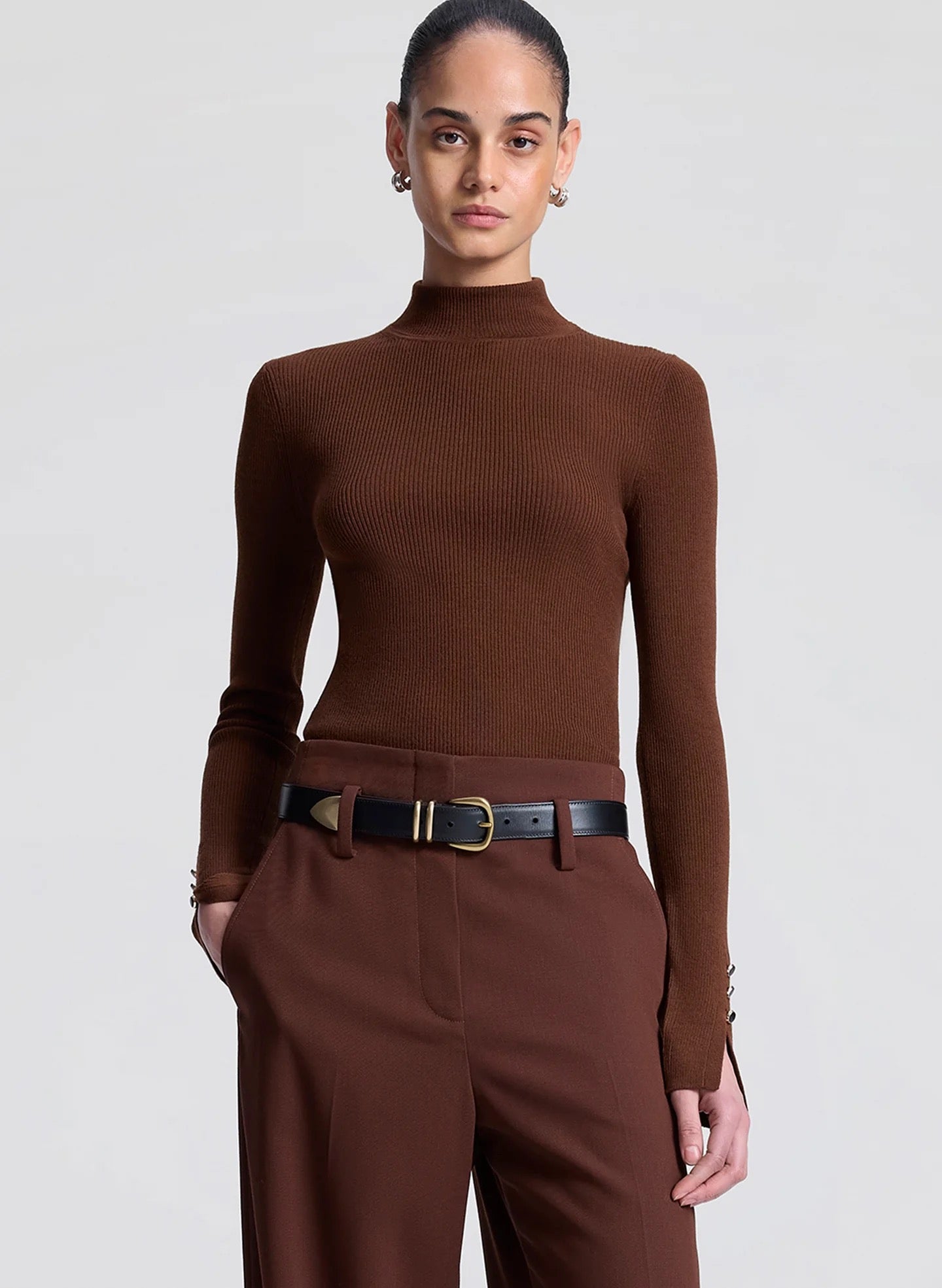 ALC Jett Knit Merino Turtleneck Top