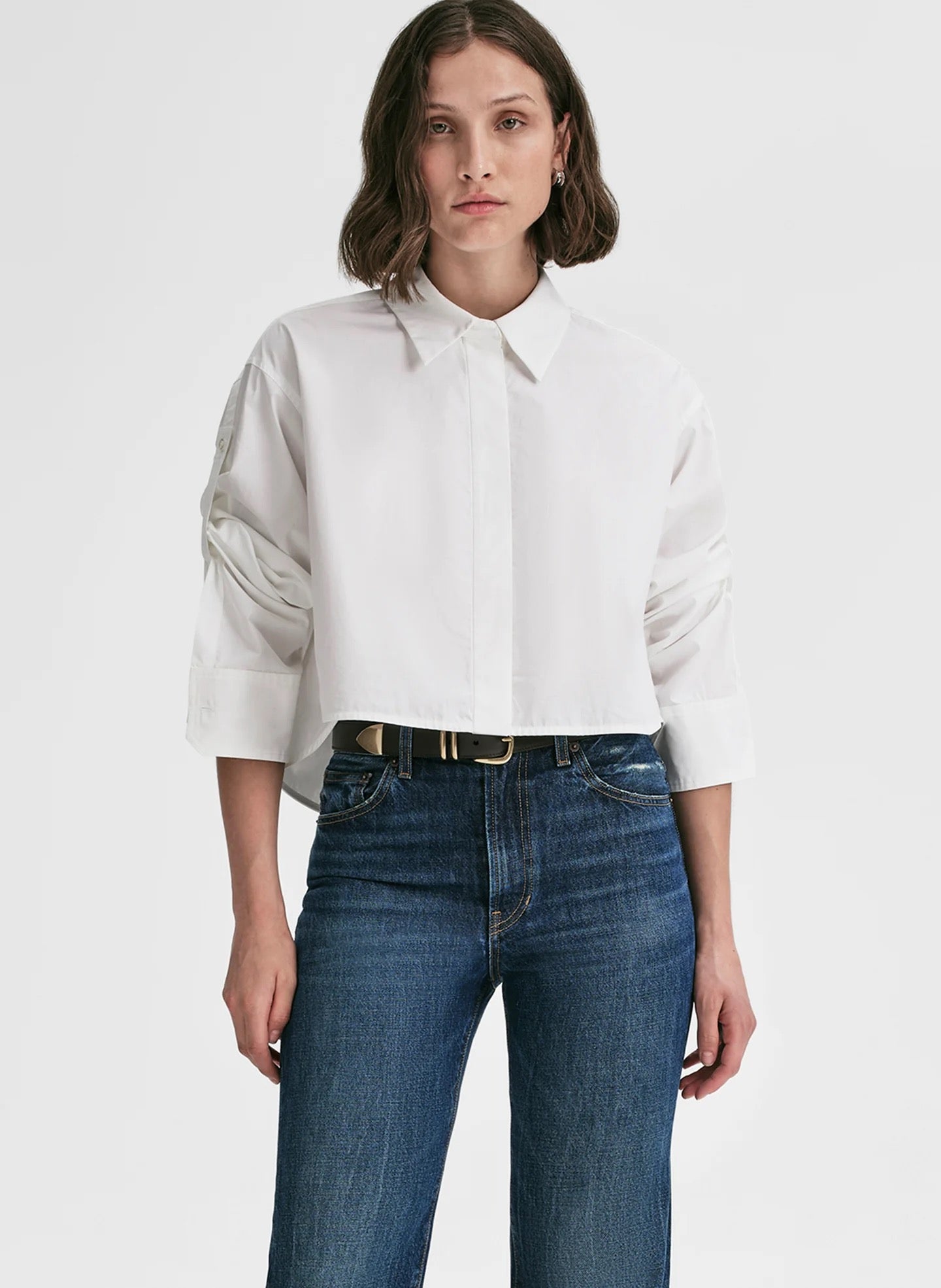 ALC Maude Cropped Cotton Shirt