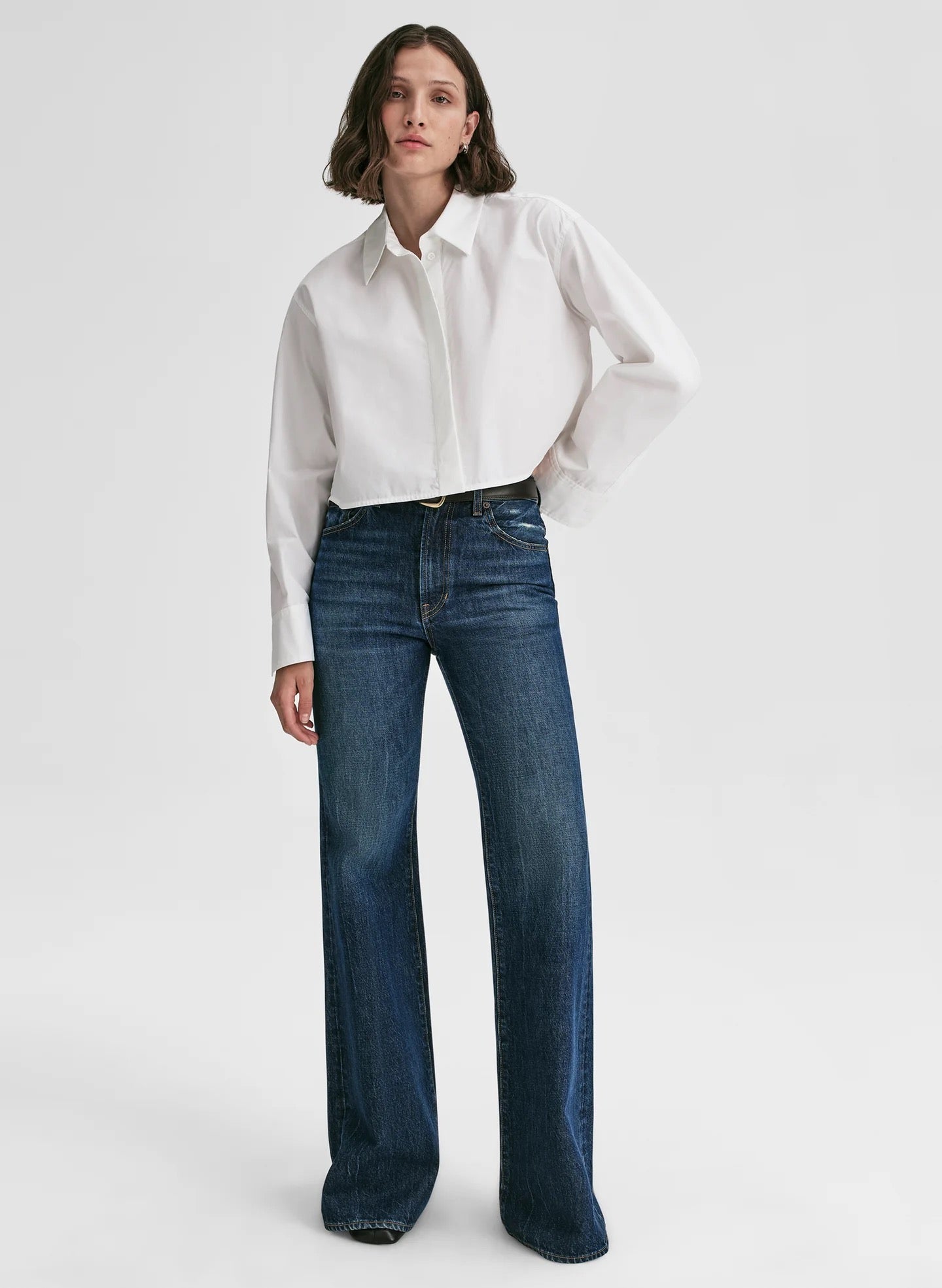 ALC Maude Cropped Cotton Shirt