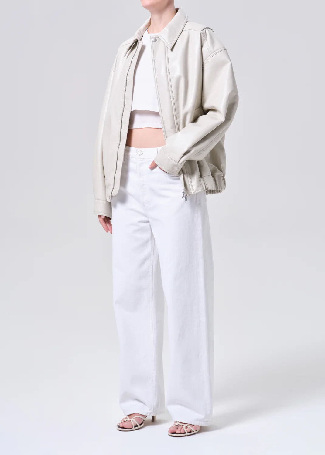 Agolde Aston Bomber in Buff