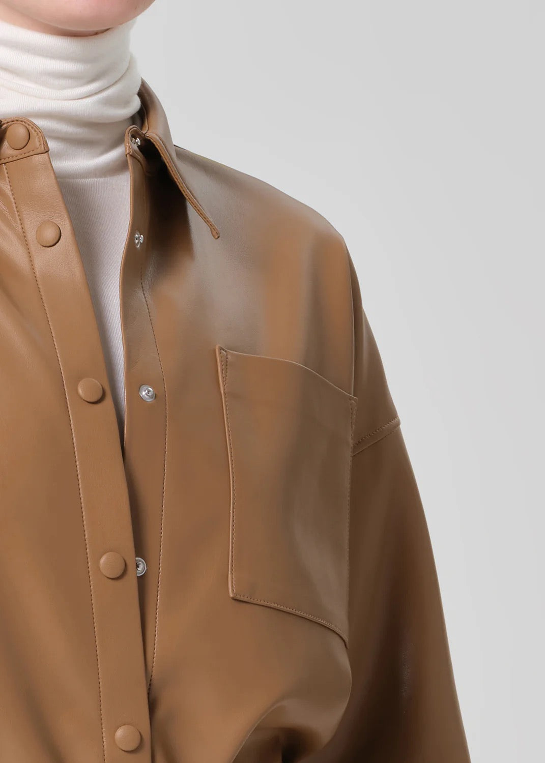 Citizens Of Humanity Frances Cropped Cape in Pale Toffee