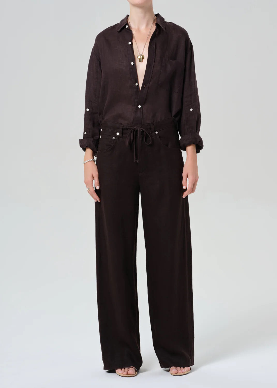 Citizens Of Humanity Brynn Drawstring Trouser In Chocolate