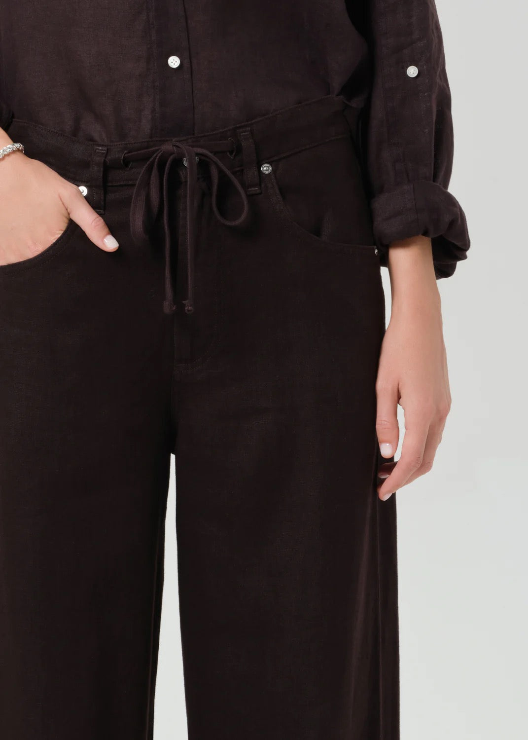 Citizens Of Humanity Brynn Drawstring Trouser In Chocolate