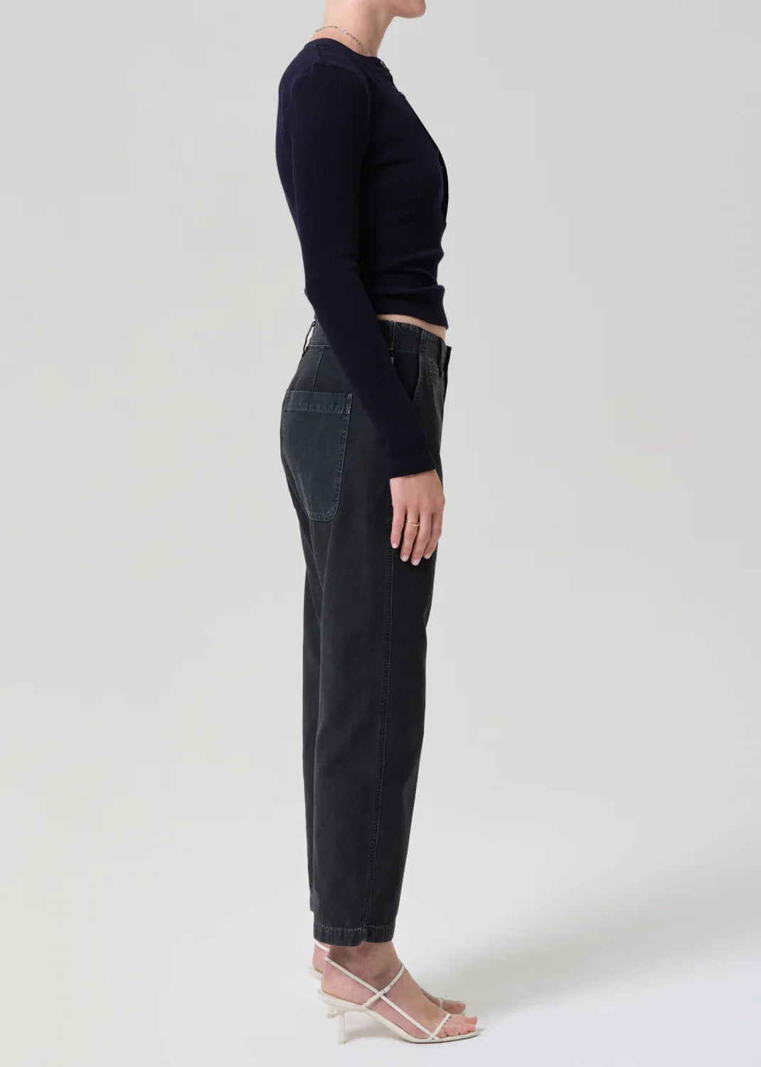 Citizens Of Humanity Low Rise Winslow Utility In Washed Black