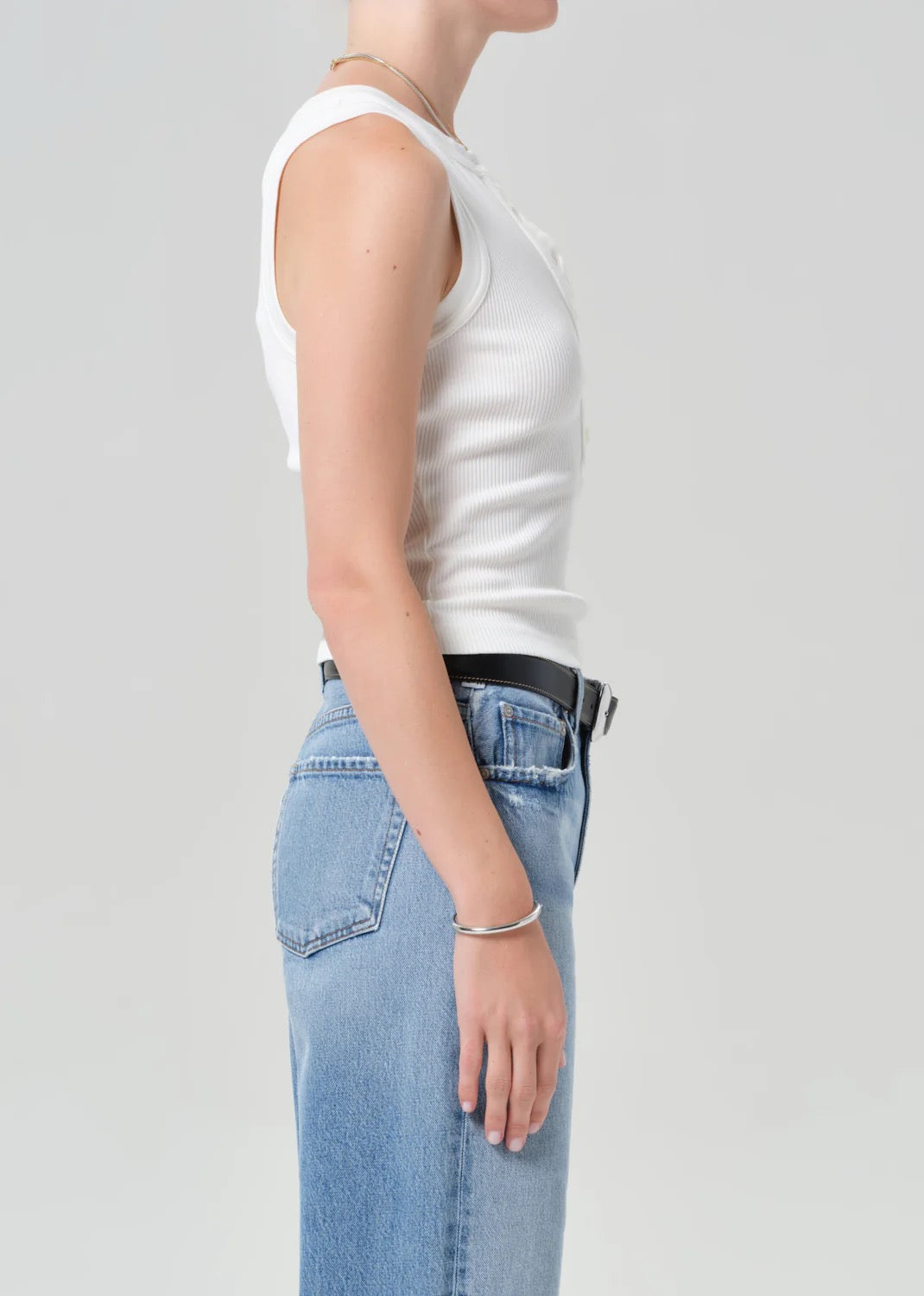 Off-white button-front tank by Citizens of Humanity