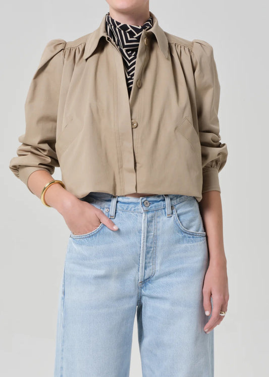 Citizens Of Humanity Everly Shirred Crop Jacket