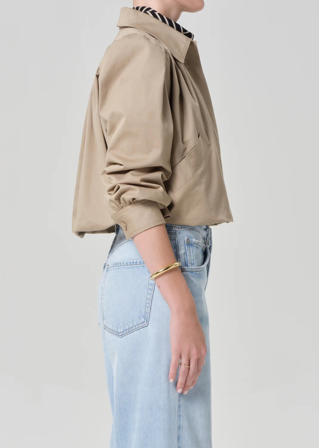 Citizens Of Humanity Everly Shirred Crop Jacket