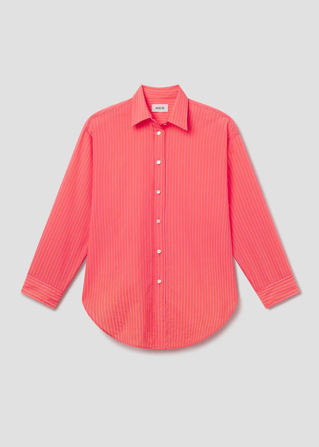 Agolde Sona Shirt In Fontana Stripe Candy
