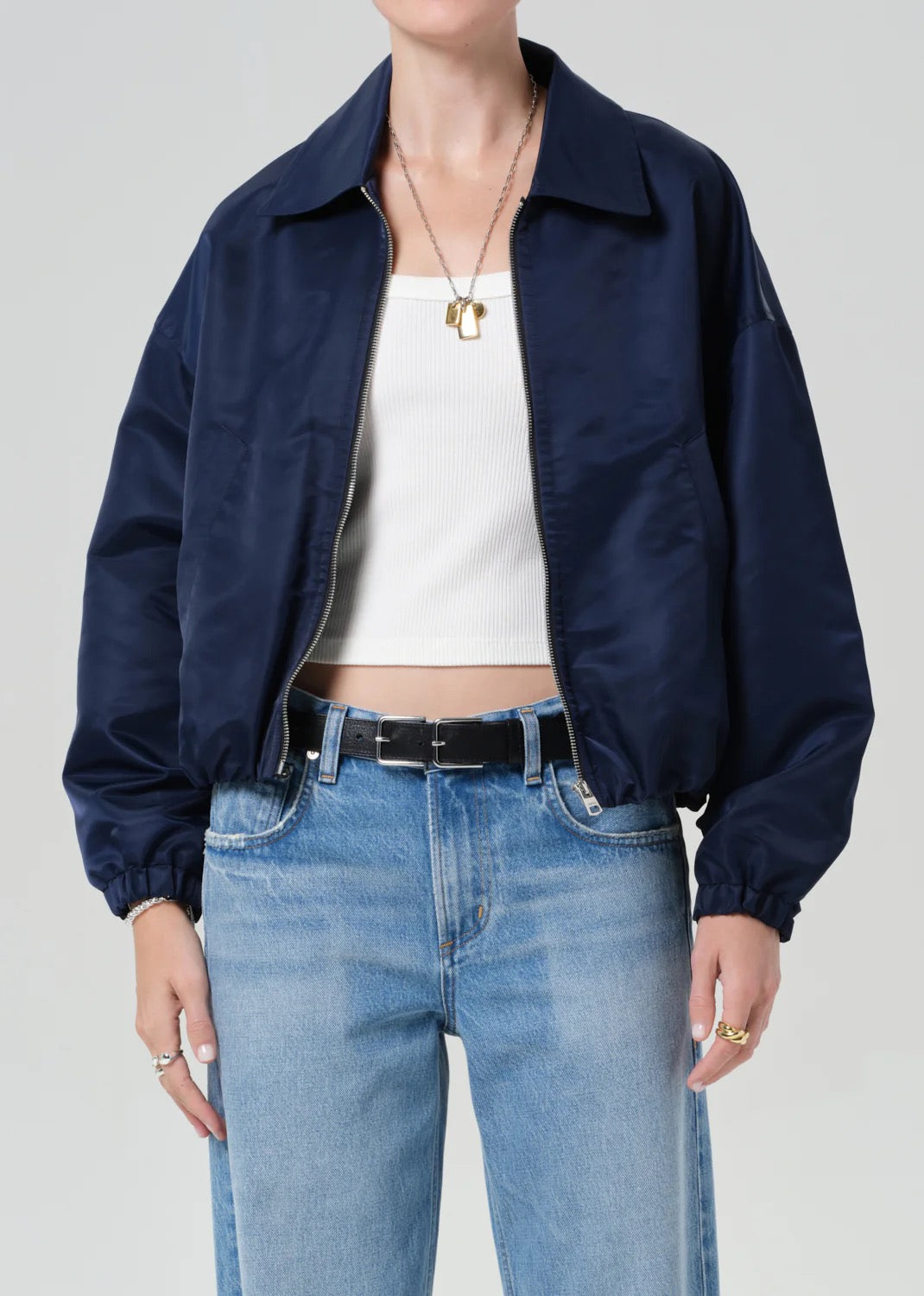 Citizens Of Humanity Bubble Bomber Jacket In Navy