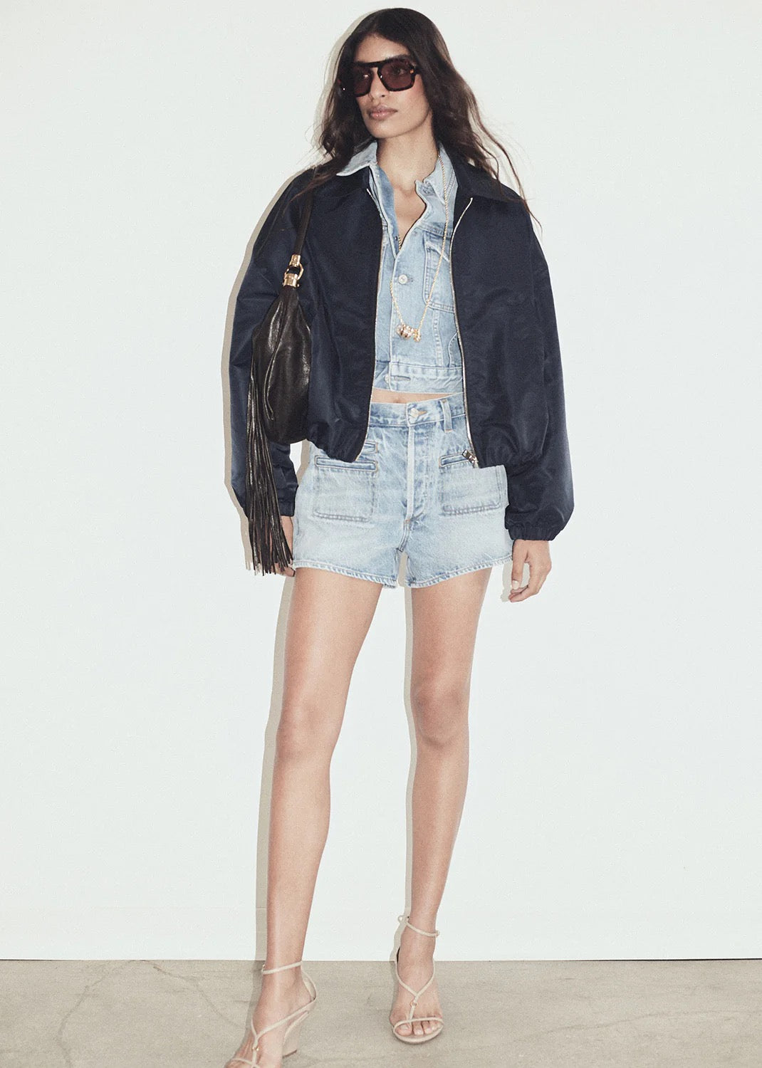 Citizens Of Humanity Bubble Bomber Jacket In Navy