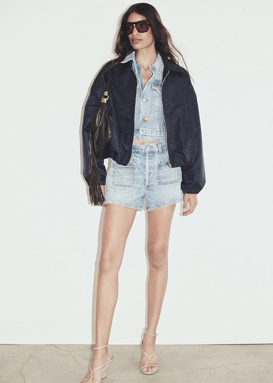 Citizens Of Humanity Bubble Bomber Jacket In Navy