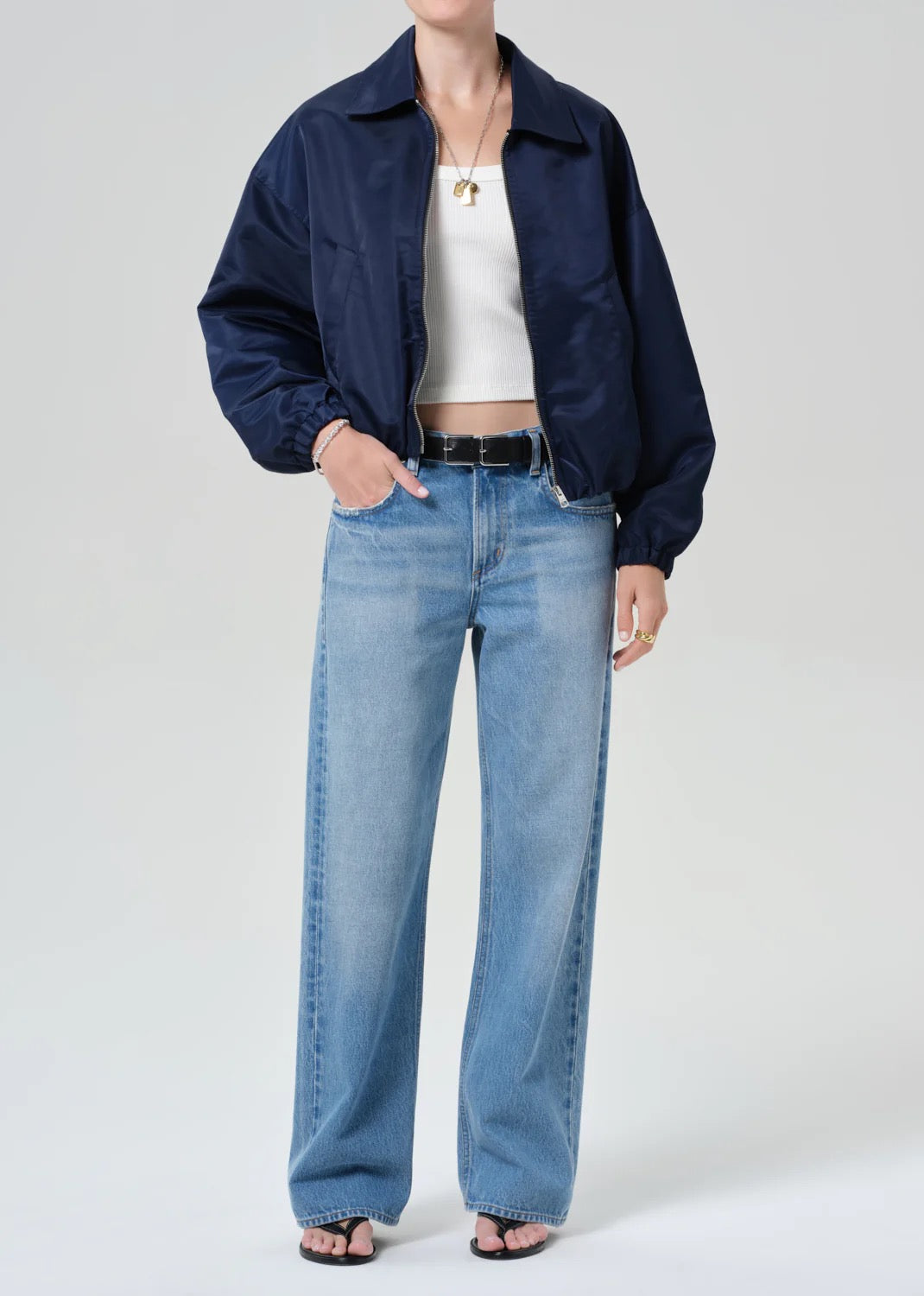 Citizens Of Humanity Bubble Bomber Jacket In Navy