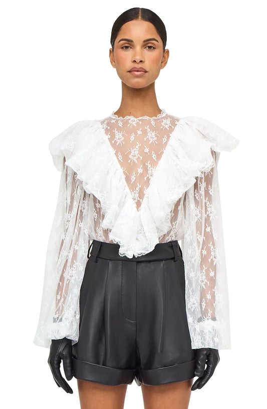 Ronny Kobo Talia Blouse In White