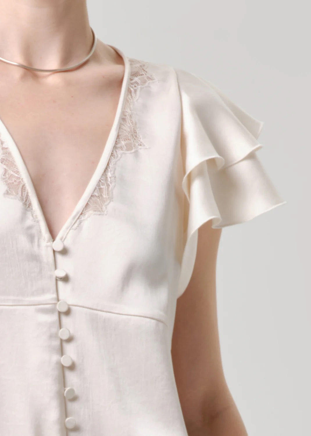 Citizens Of Humanity Lola Flutter Lace Sleeve Top