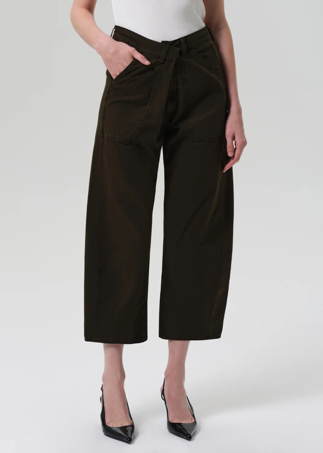 Citizens Of Humanity Inez Crop Utility Trouser-Moss