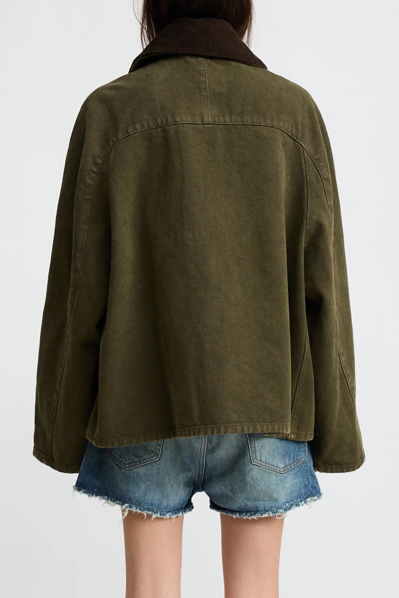 Denemist Oversized Field Jacket-Olive