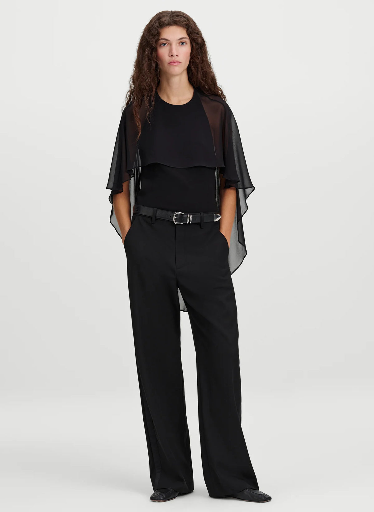 A.L.C. Jack Tailored Tuxedo Pant in Black
