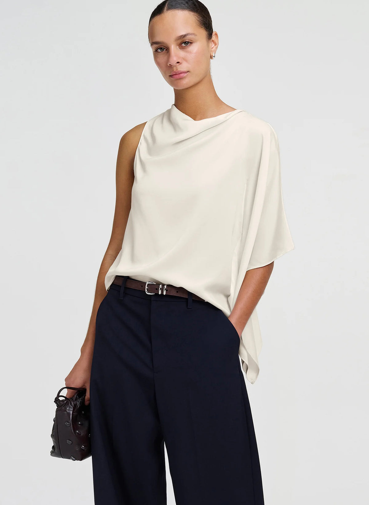 A.L.C. Kit Asymmetric Top in Off White