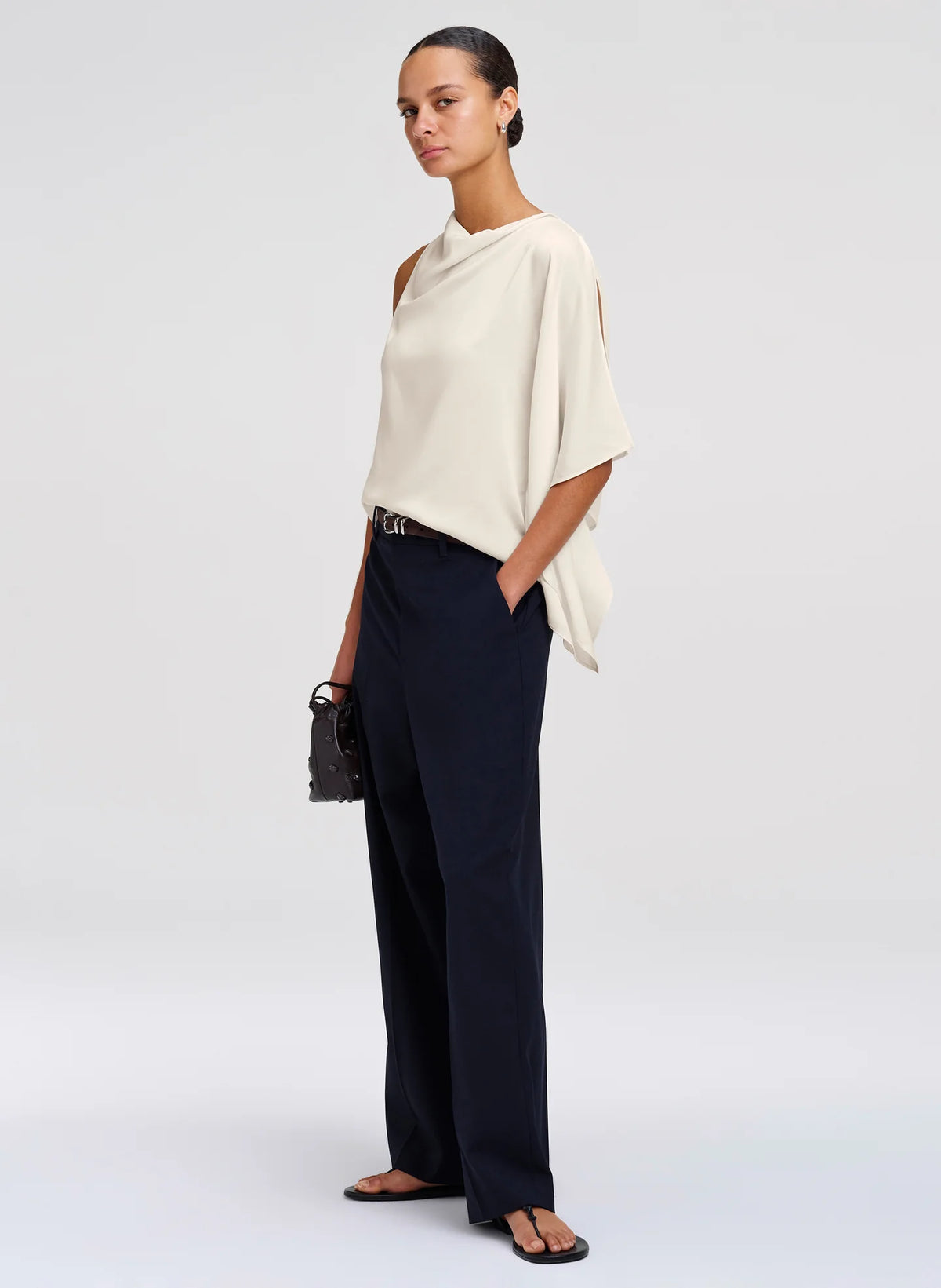 A.L.C. Kit Asymmetric Top in Off White
