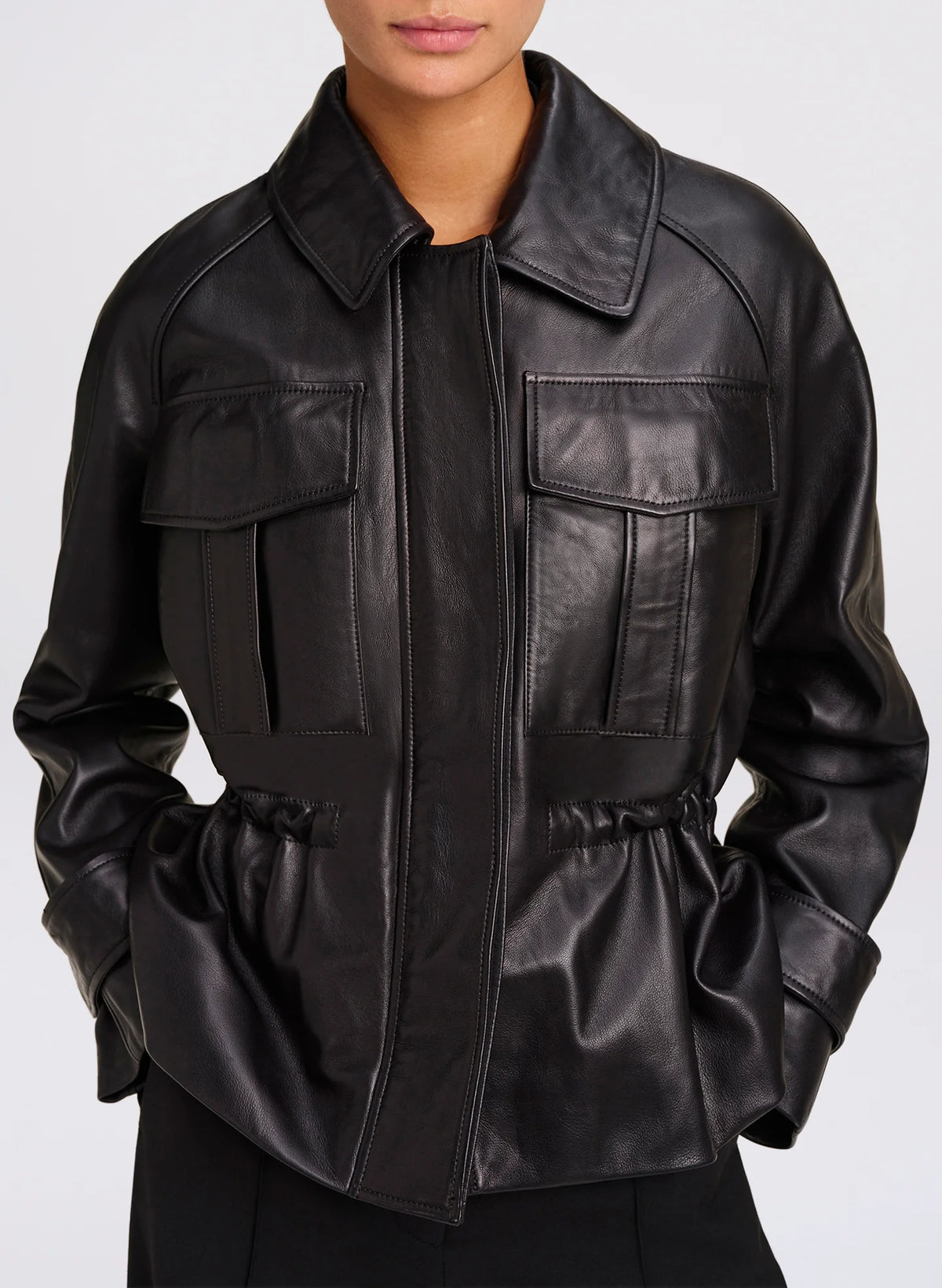 A.L.C. Maeve Leather Jacket in Black