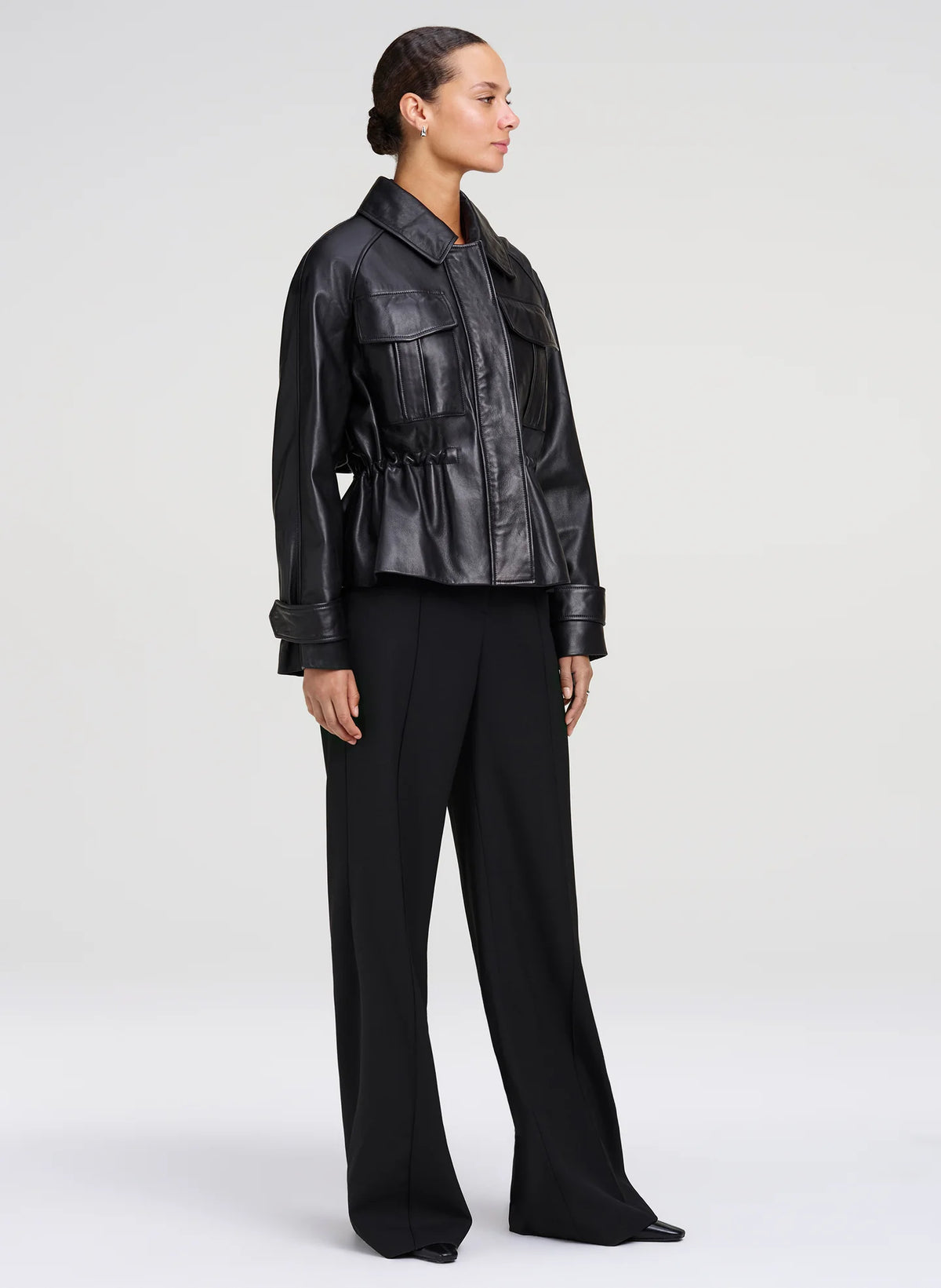 A.L.C. Maeve Leather Jacket in Black