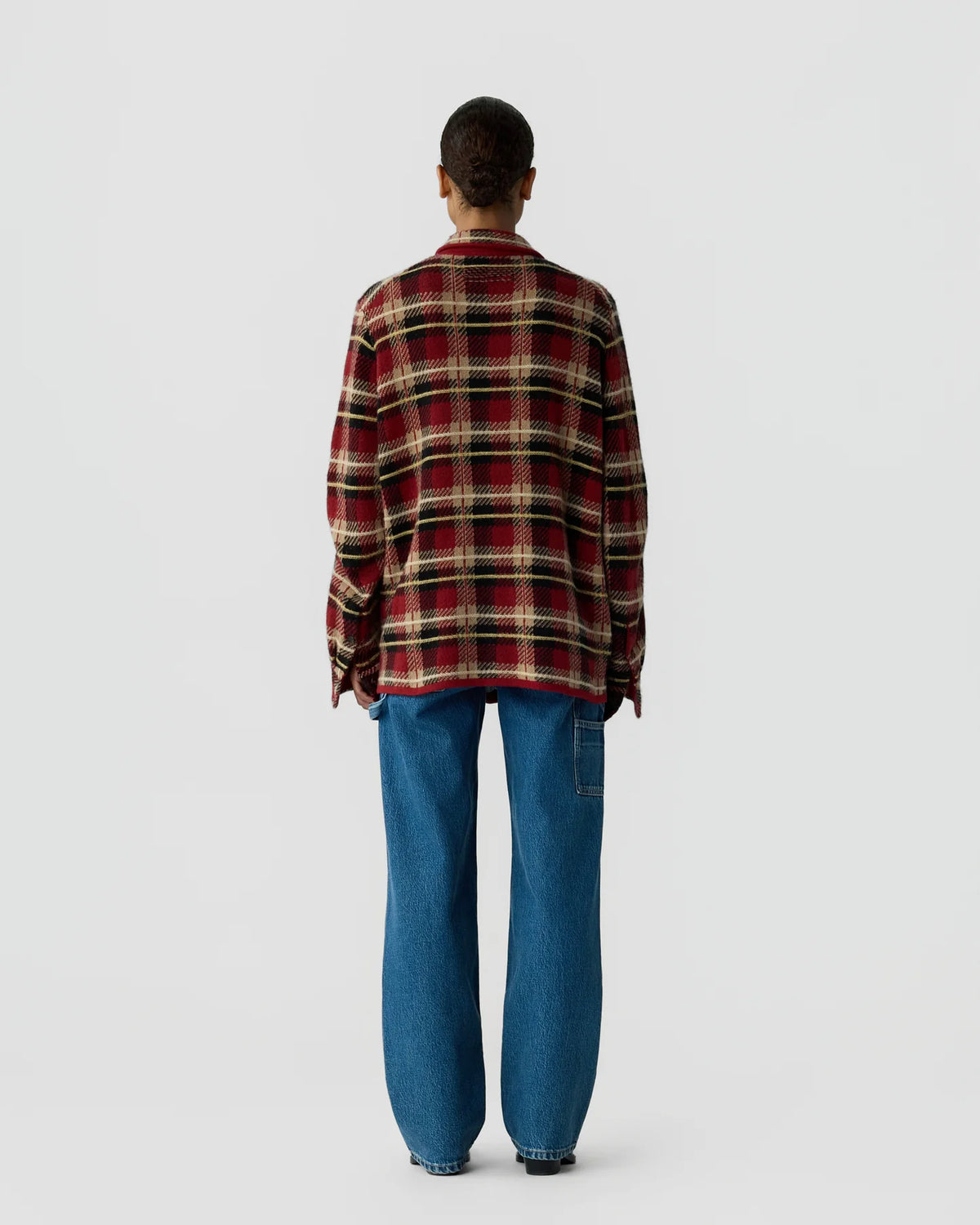 Guest in Residence Plaid Work Shirt in Carmine Combo