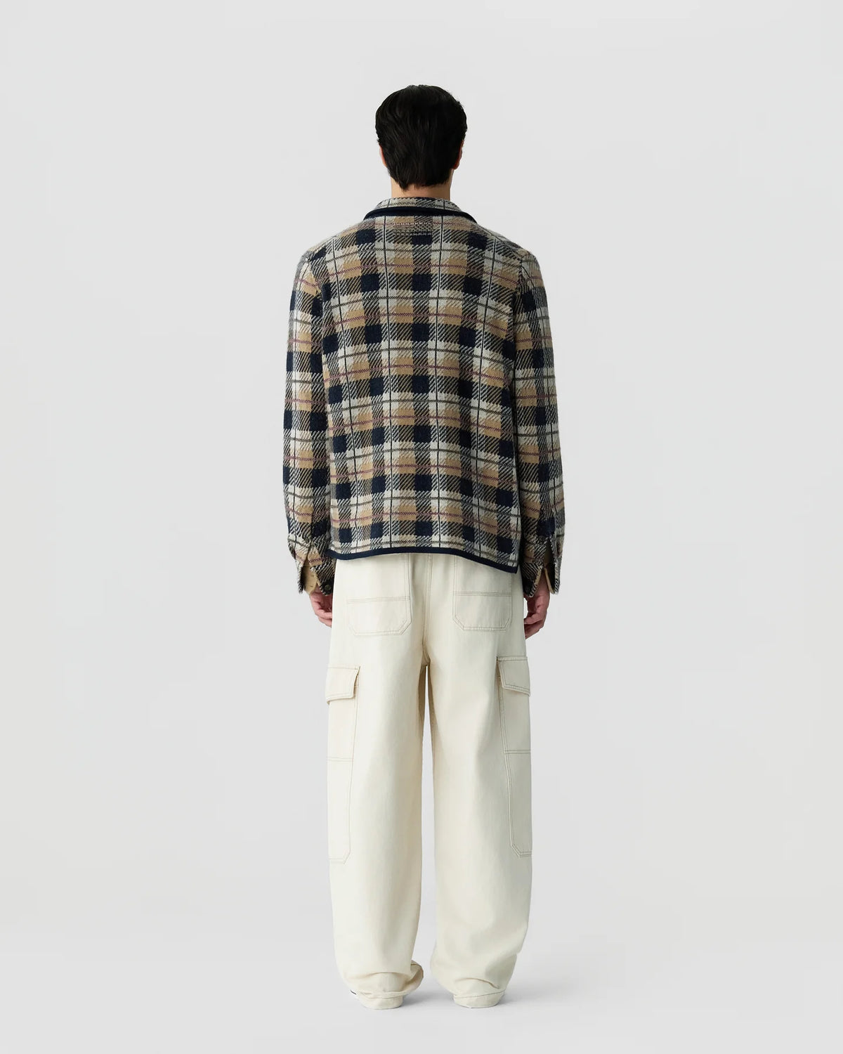 Guest in Residence Plaid Work Shirt in Camel Combo