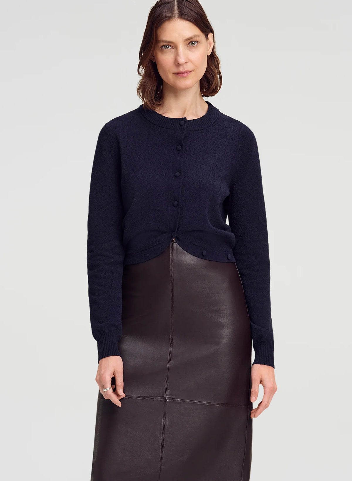 A.L.C. Solenne Boucle Cardigan in Navy