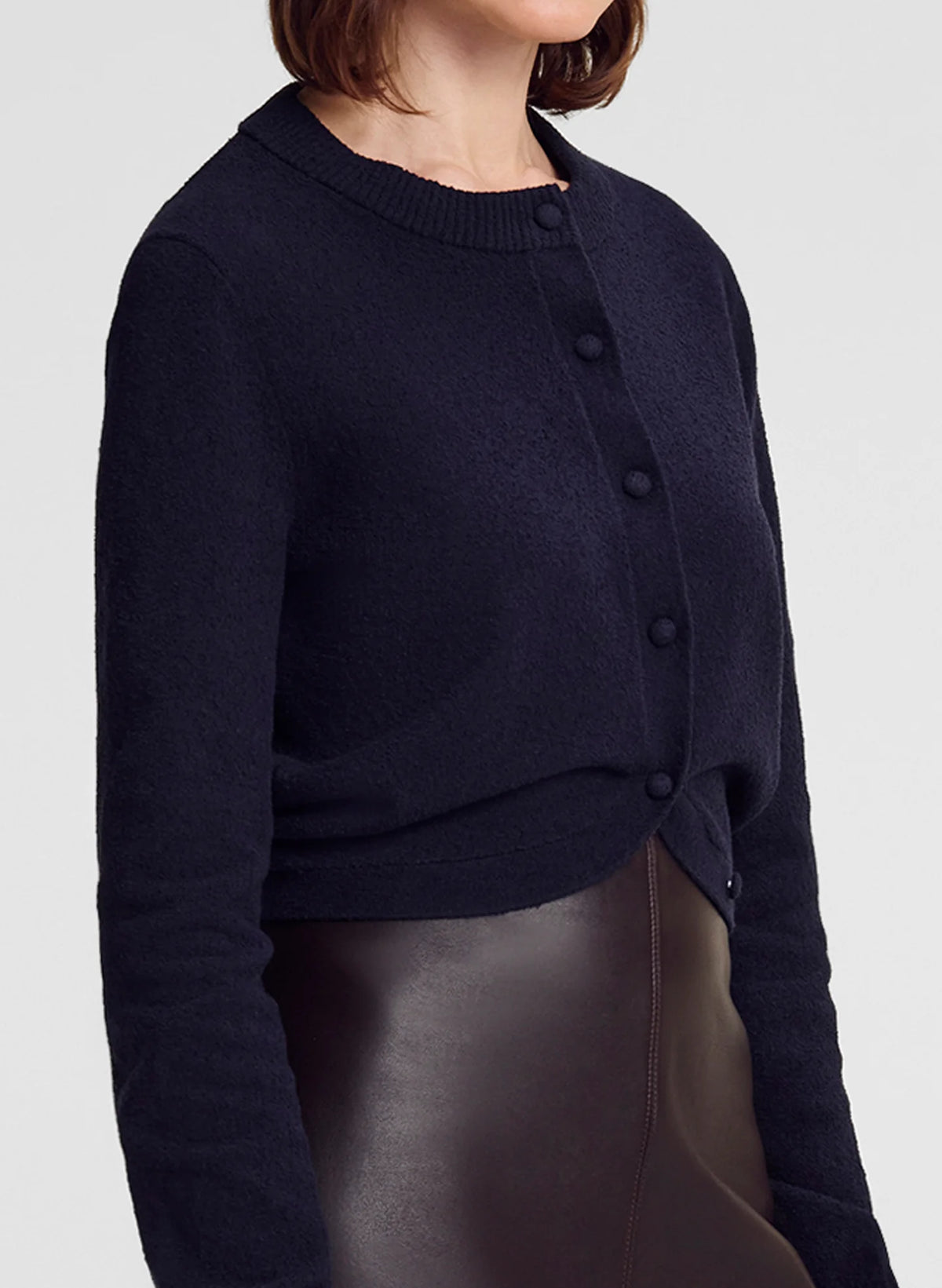 A.L.C. Solenne Boucle Cardigan in Navy