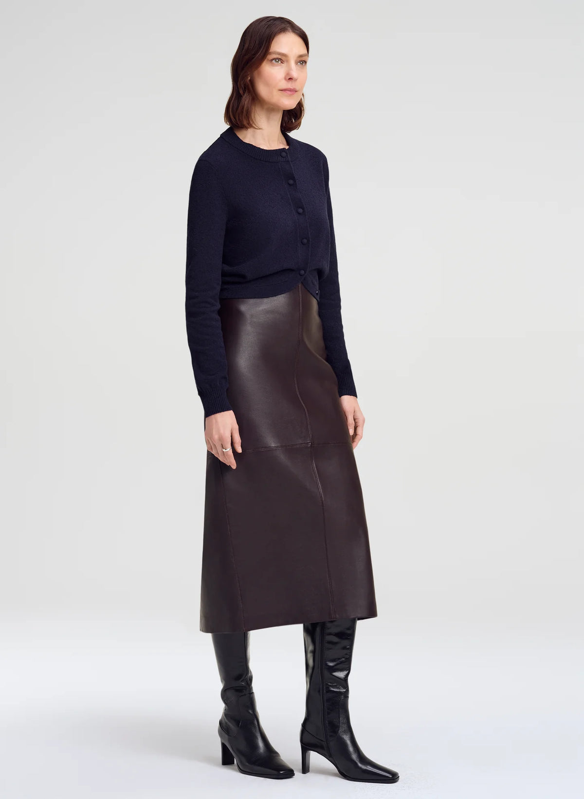 A.L.C. Solenne Boucle Cardigan in Navy