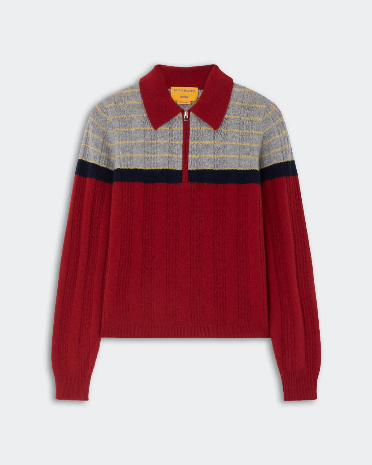 Guest in Residence Track Polo in Carmine Combo