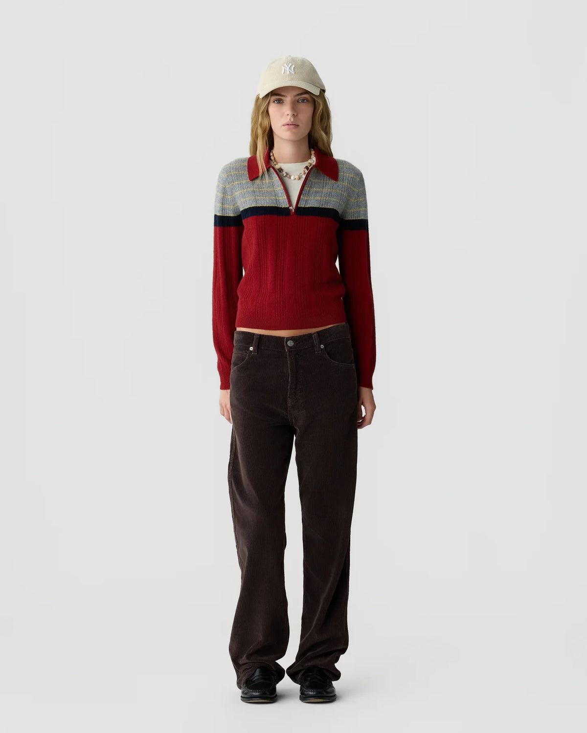 Guest in Residence Track Polo in Carmine Combo