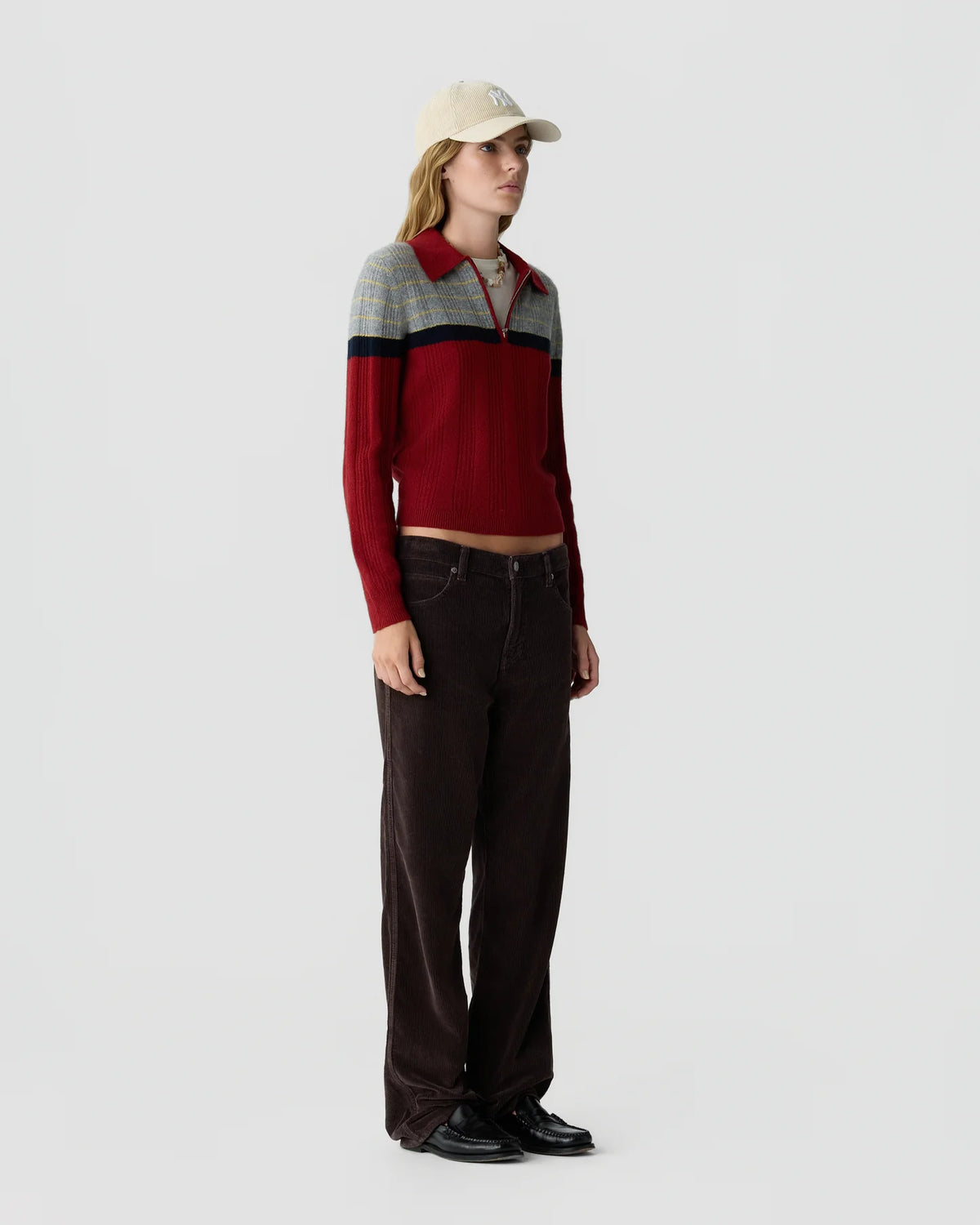 Guest in Residence Track Polo in Carmine Combo