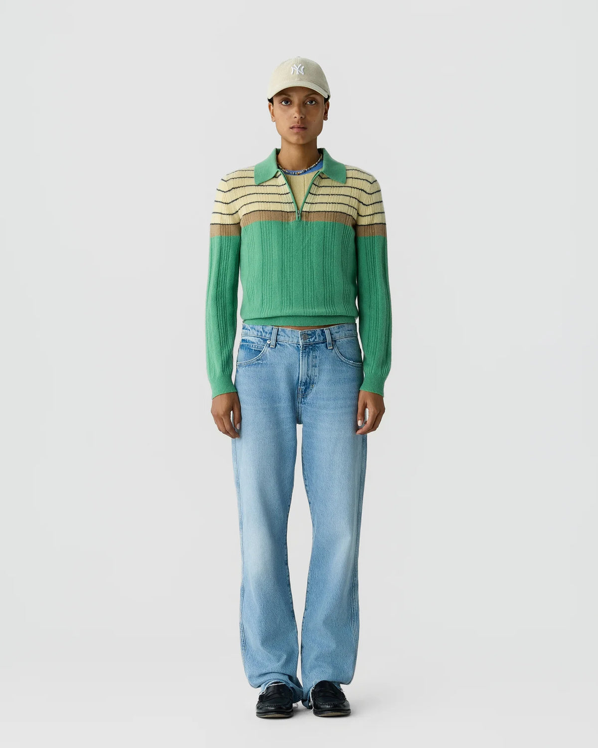 Guest In Residence Track Polo in Highland Combo