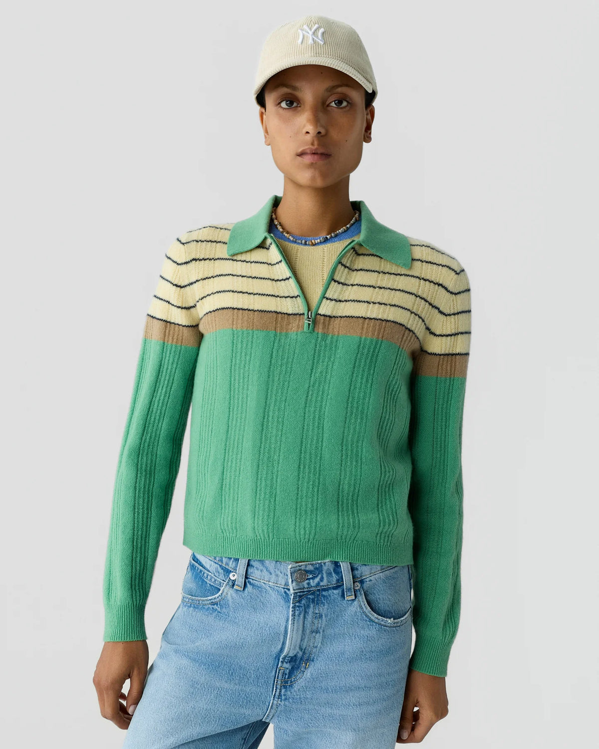 Guest In Residence Track Polo in Highland Combo
