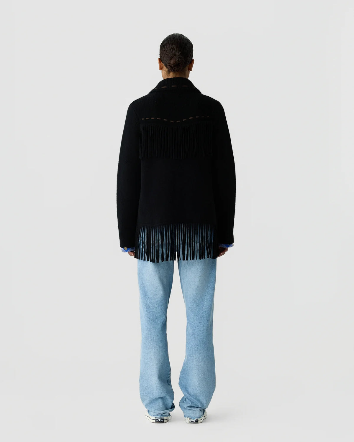 Guest in Residence Western Fringe Jacket in Black
