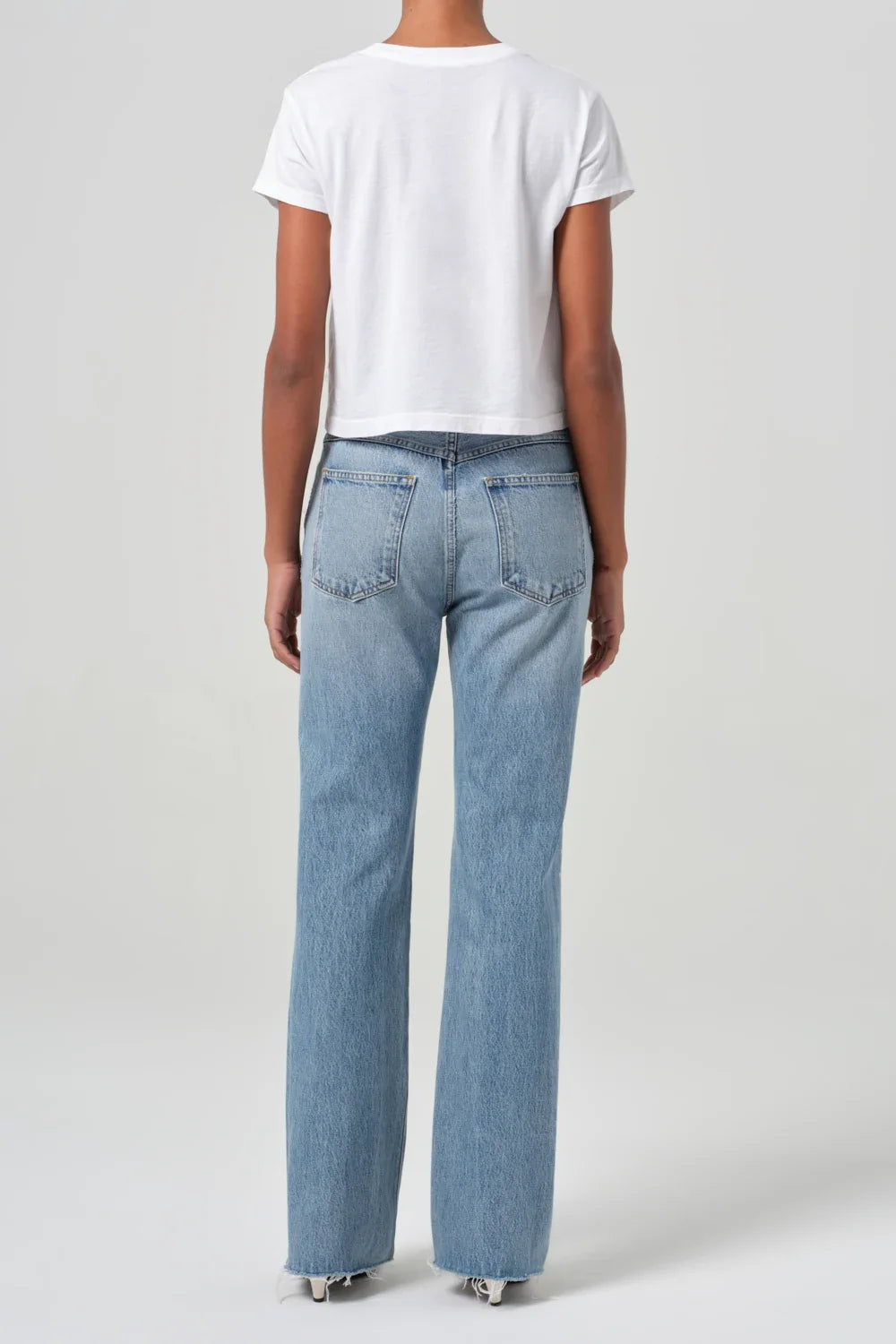AGOLDE Leena Mid Rise Baby Flare Jean in Stage