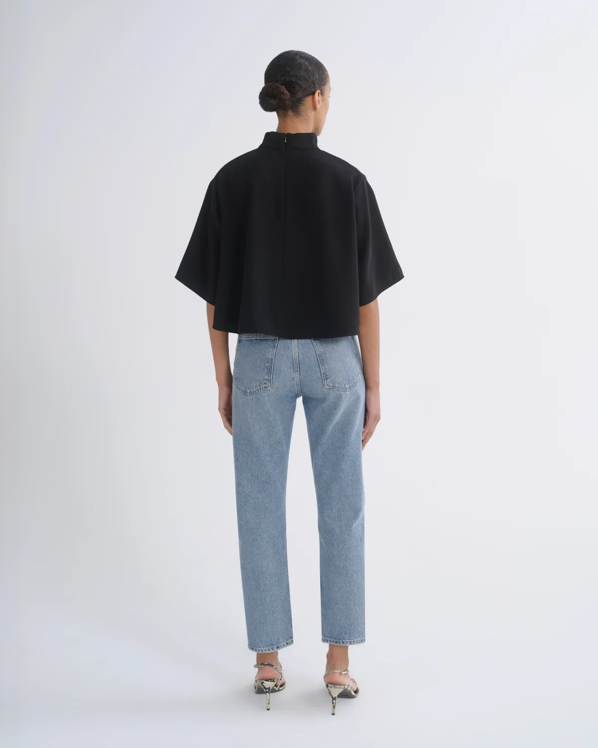 Agolde Rom Top in Black