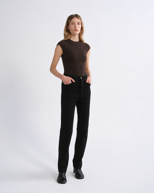 AGOLDE Agata Bodysuit in Carob