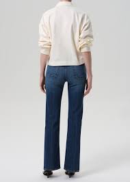 Citizens of Humanity Vidia bootcut jean in Abalone medium indigo wash, back view