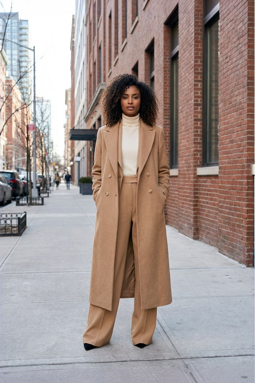 The Sei Grandpa Coat in Champagne
